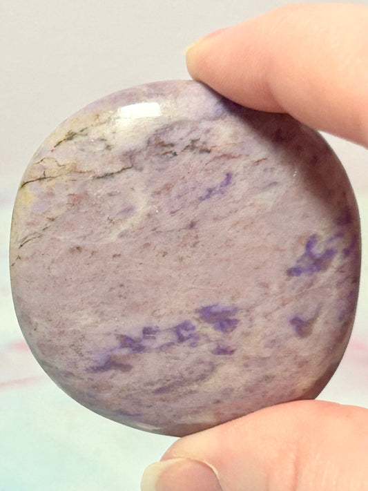 Lavender Jade Flat Stone
