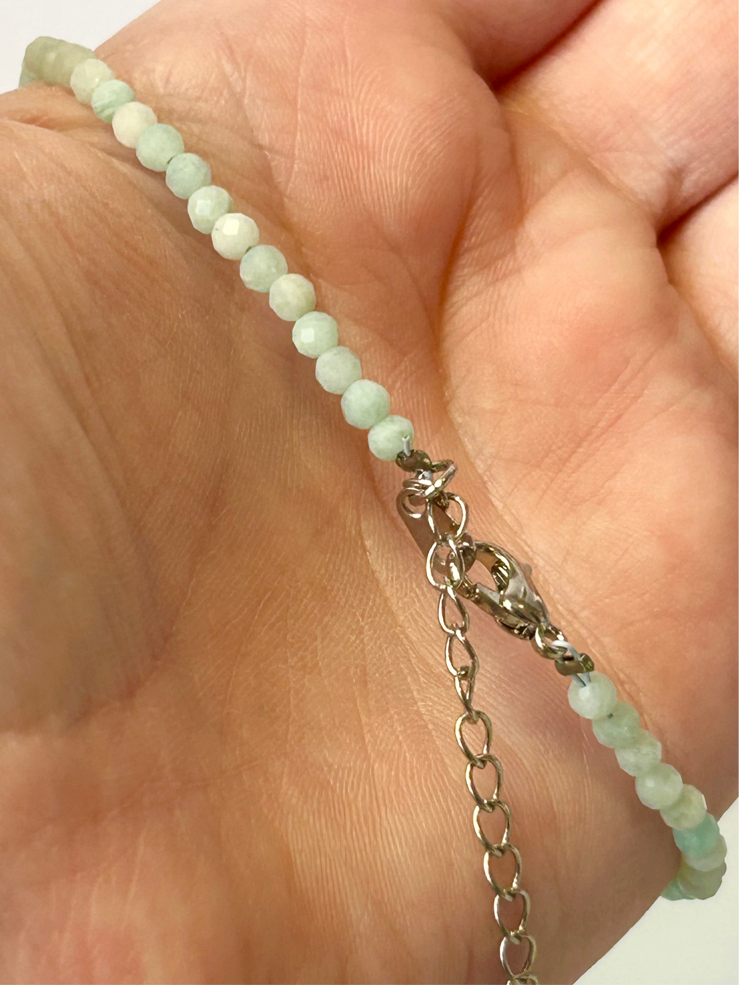 Blue Aragonite Faceted Bracelet
