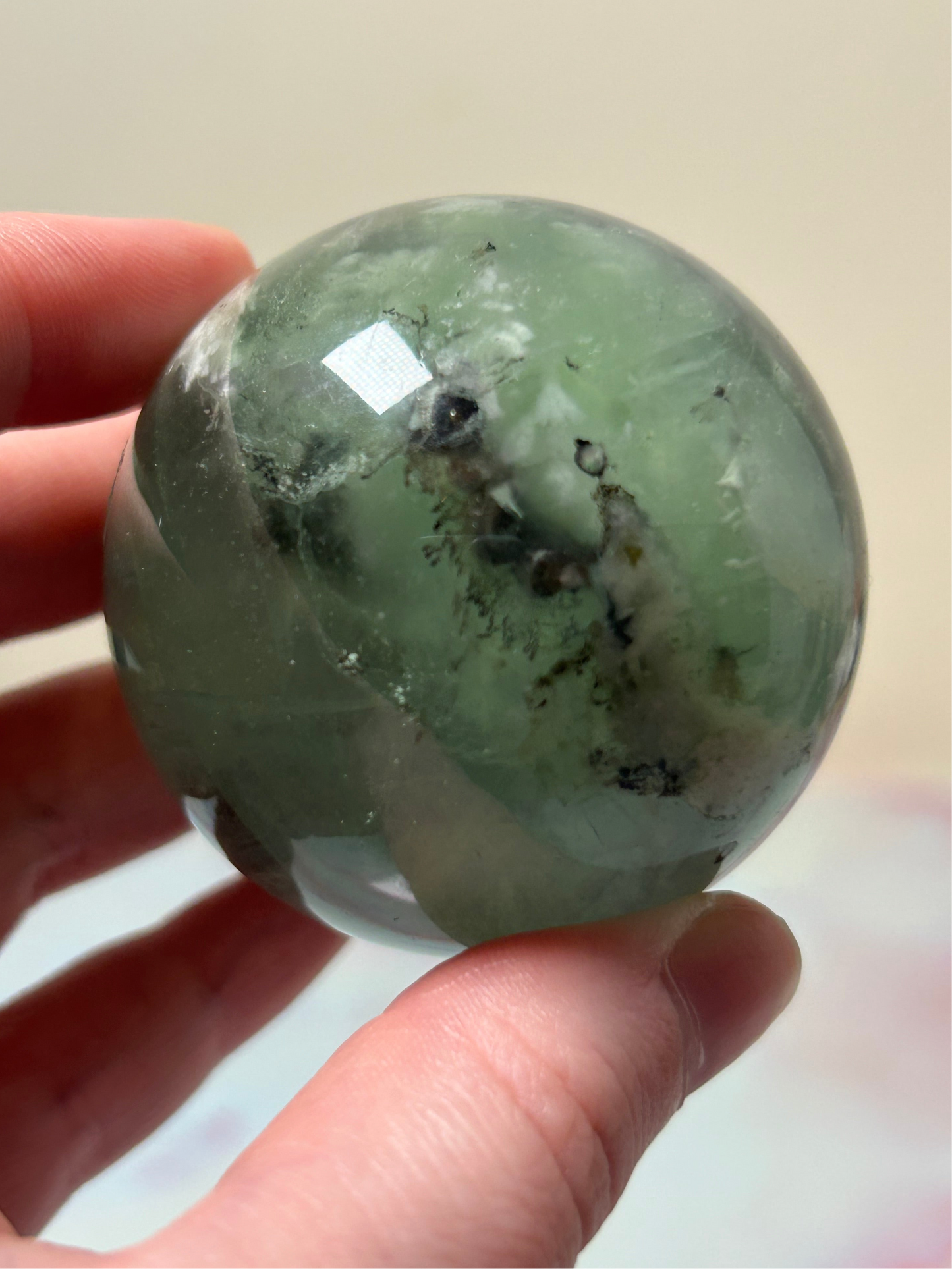 Green Fluorite Sphere A