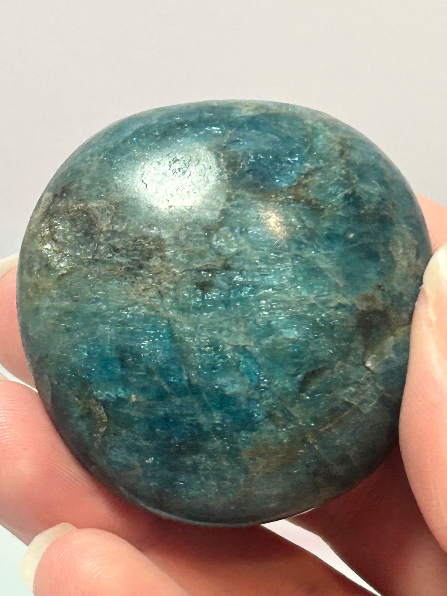 Blue Apatite Palmstone