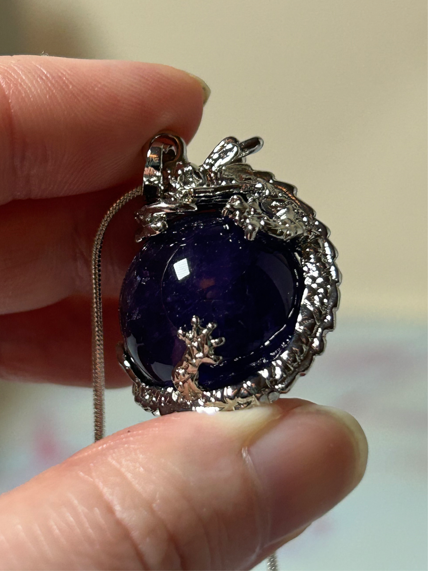 Amethyst Dragonball Necklace