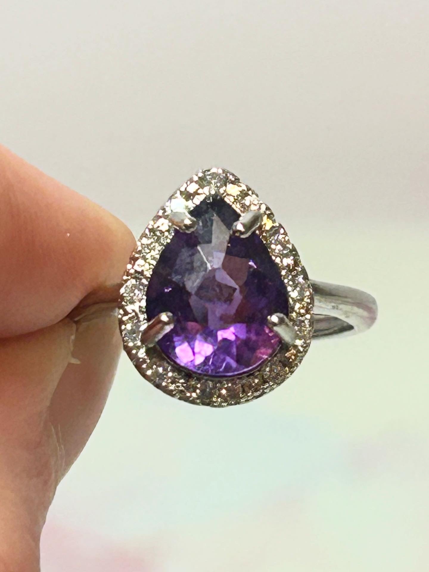 Amethyst Adjustable Ring