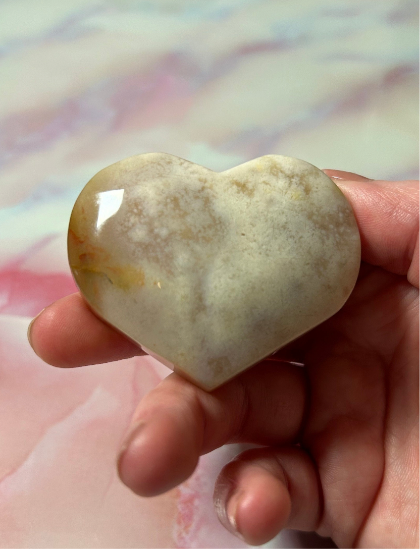 Flower Agate Hearts