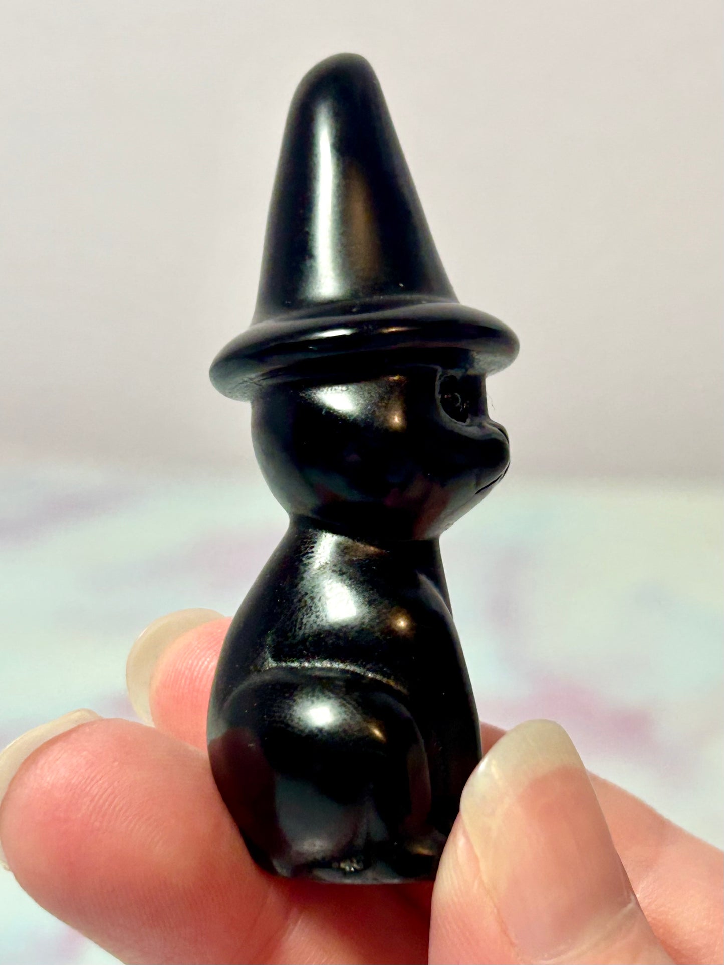 Black Obsidian Witch Cat