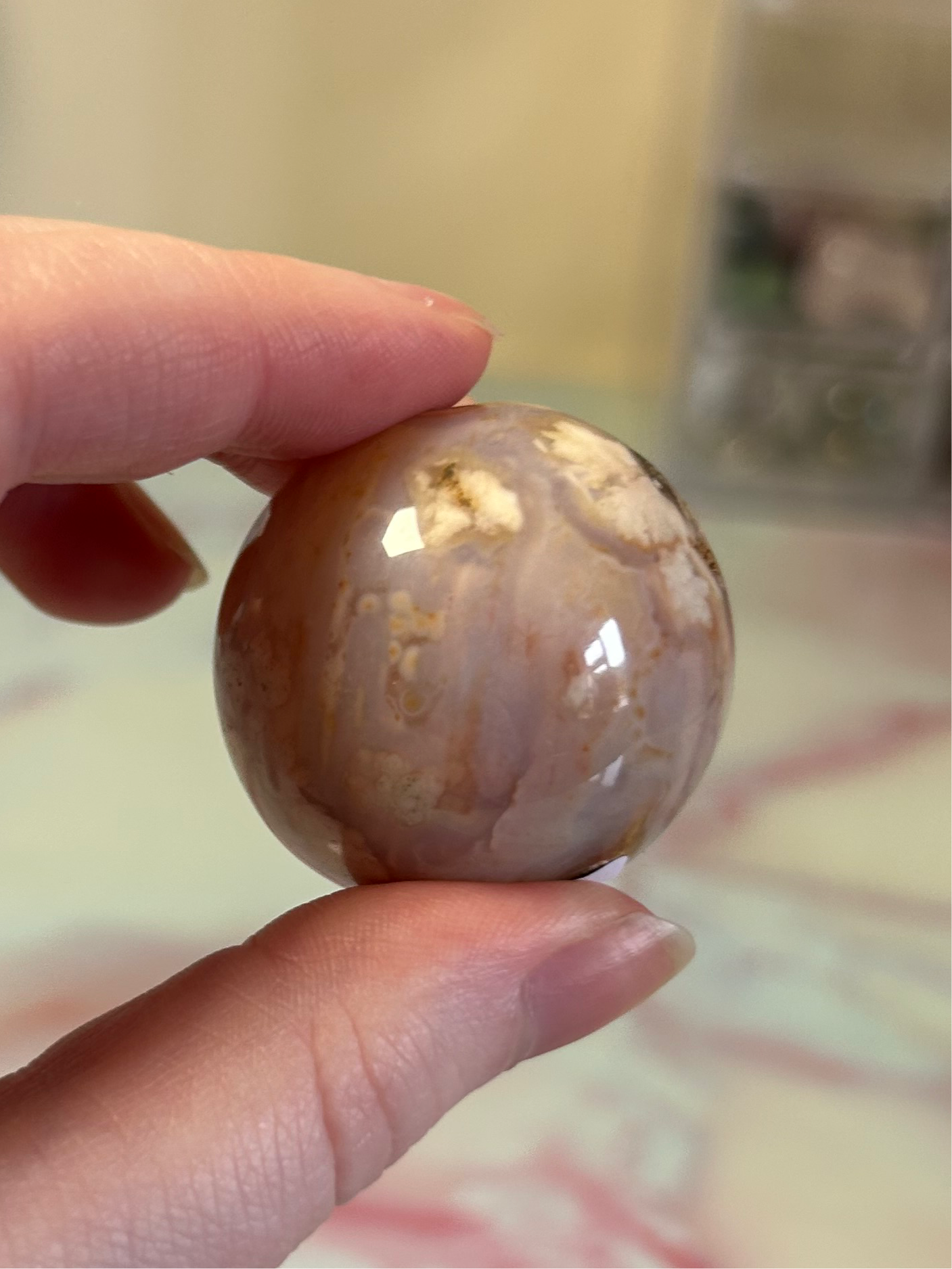 Flower Agate Sphere