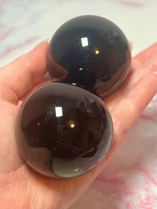 Black Obsidian Spheres - Large