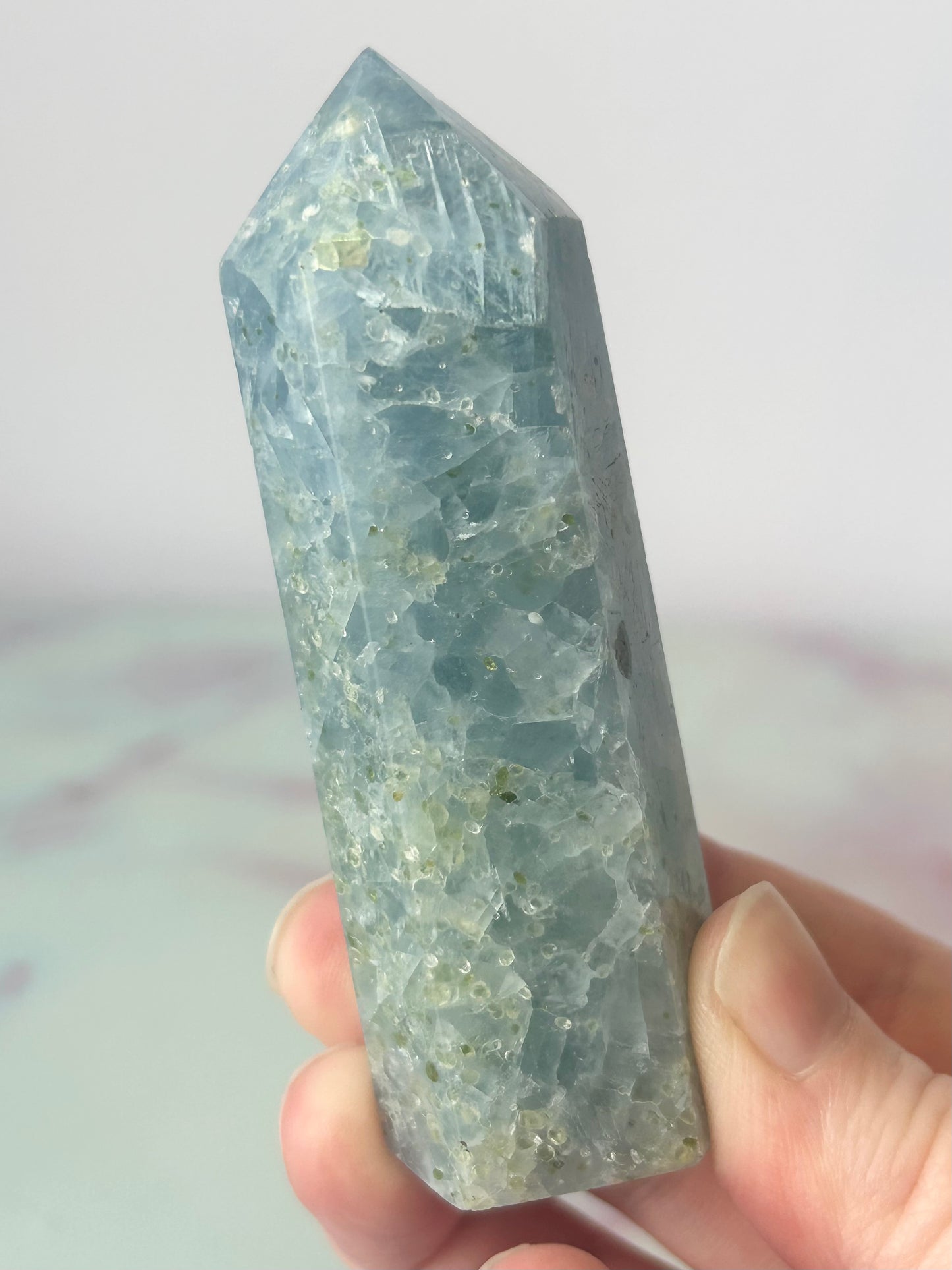 Blue Calcite Tower