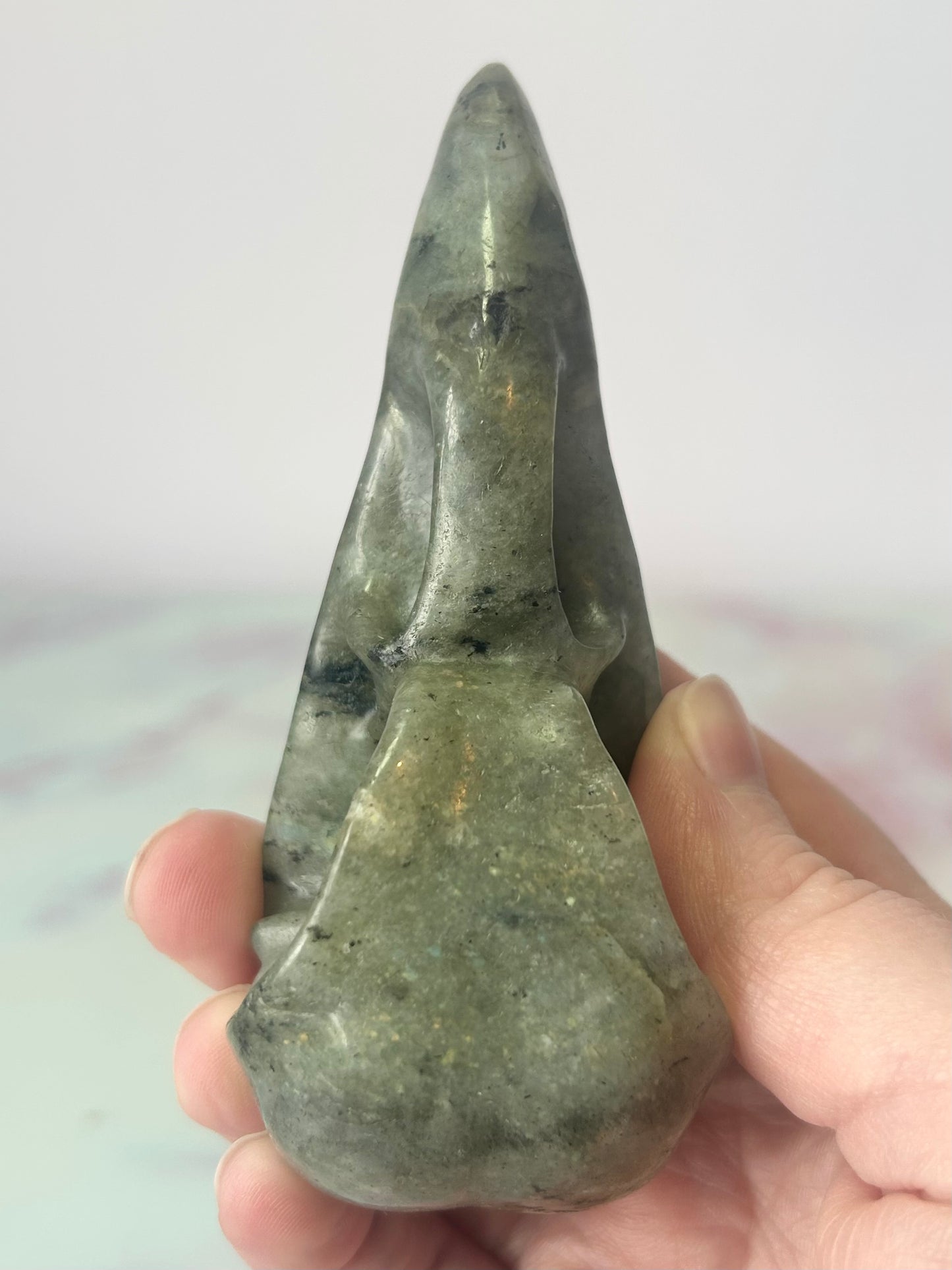 Labradorite Crow Skull