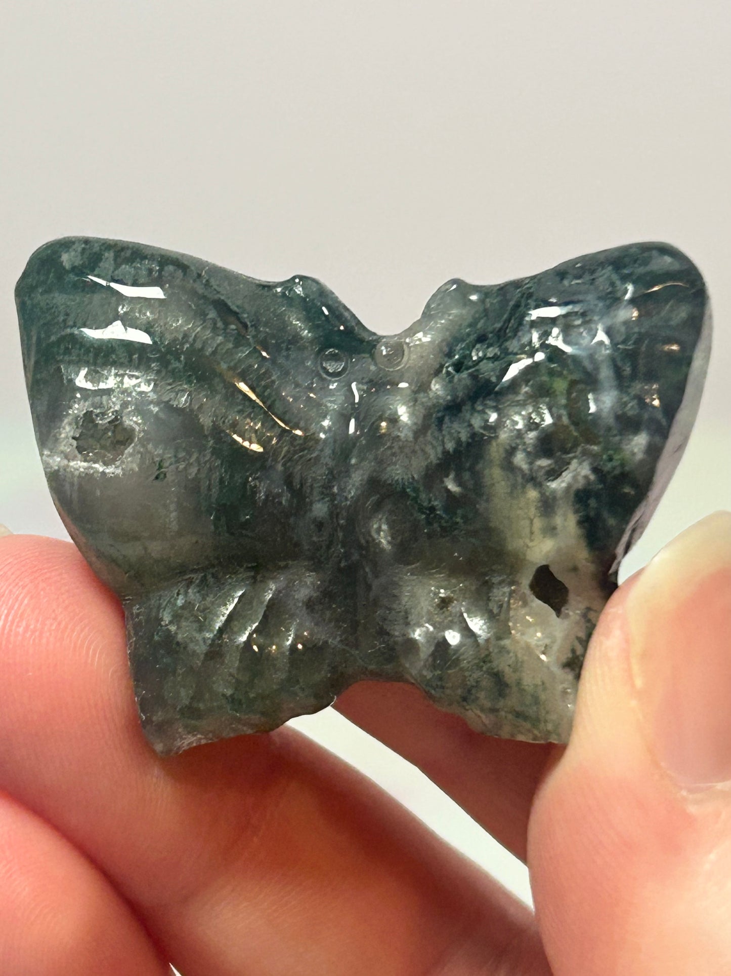Moss Agate Butterfly
