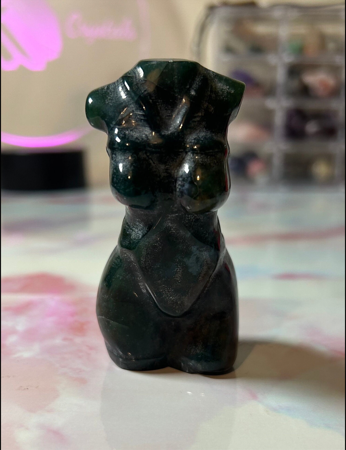 Moss Agate Goddess Body