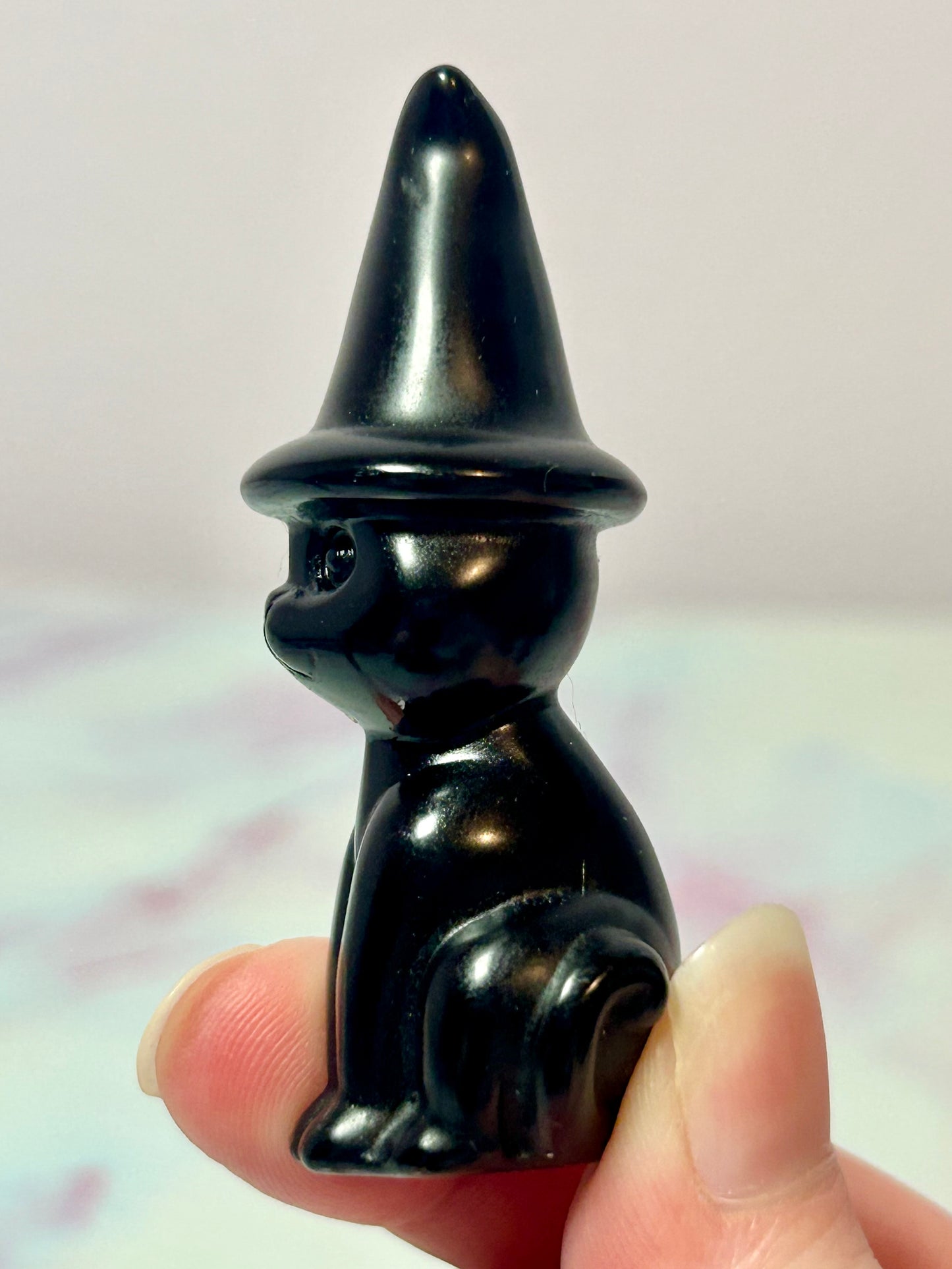 Black Obsidian Witch Cat