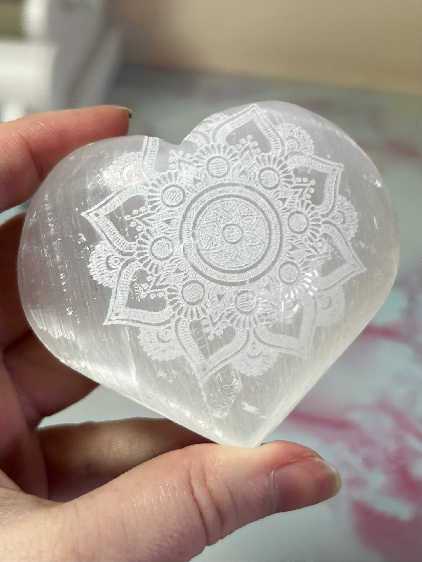 Selenite Hearts