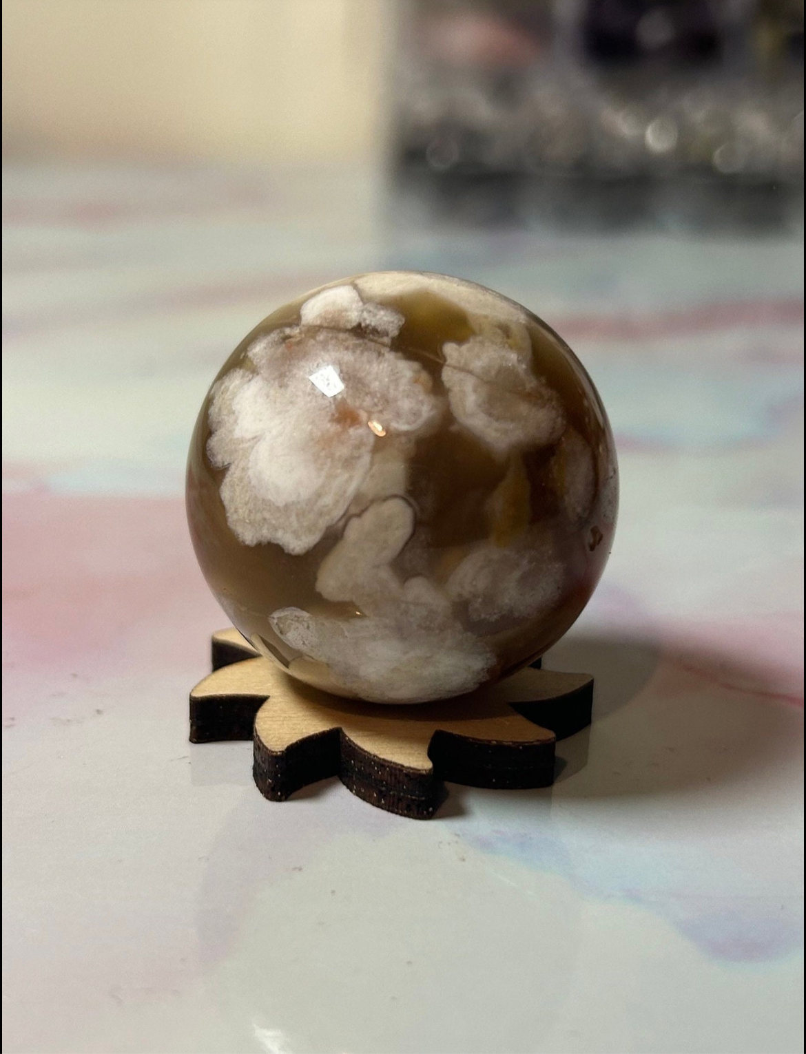 Flower Agate Sphere