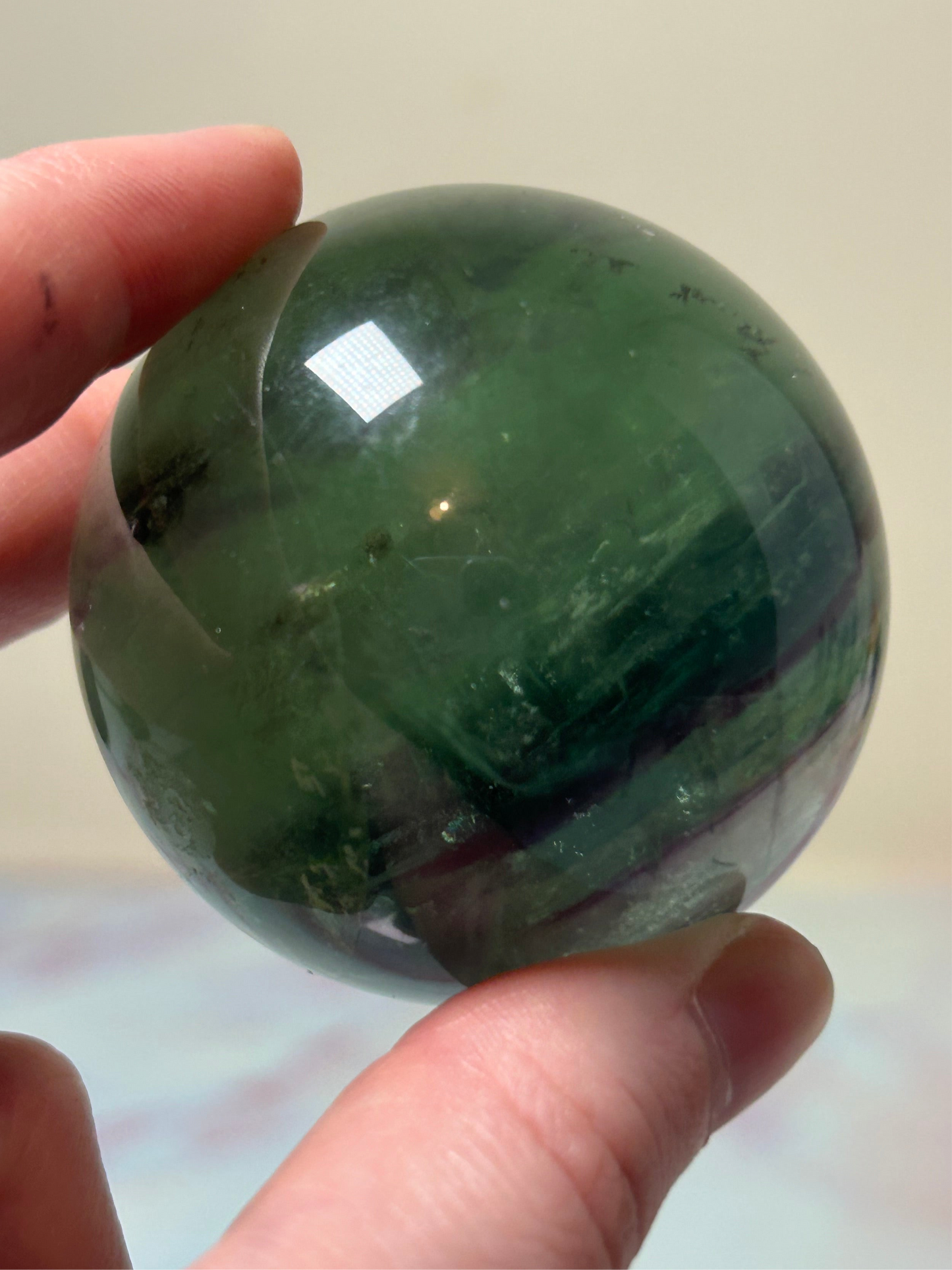 Green Fluorite Sphere A