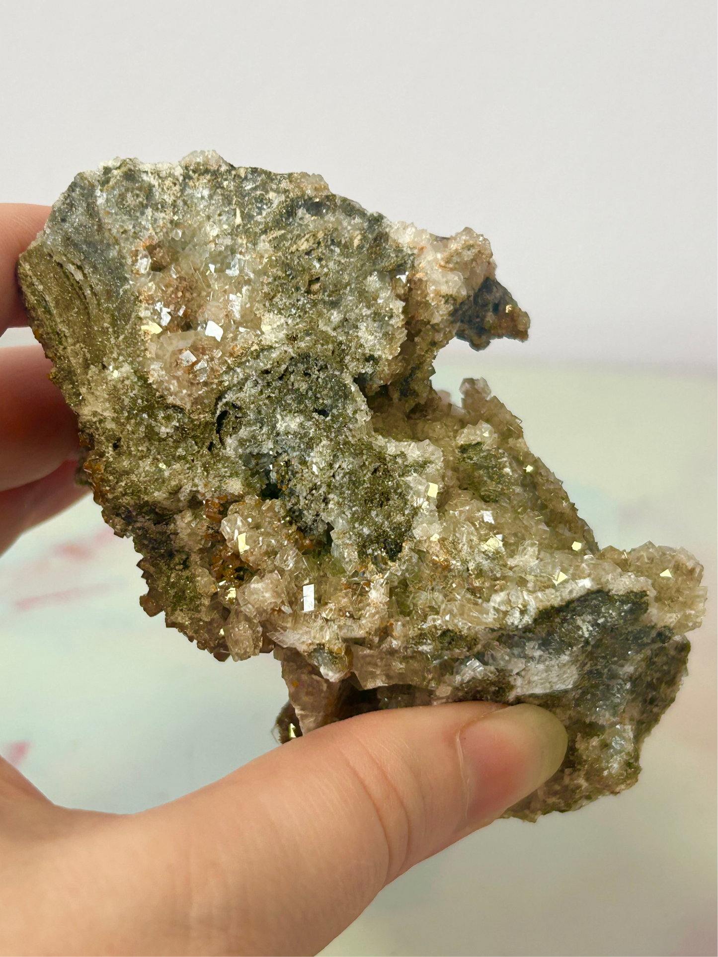 Vanadinite and Calcite Specimen