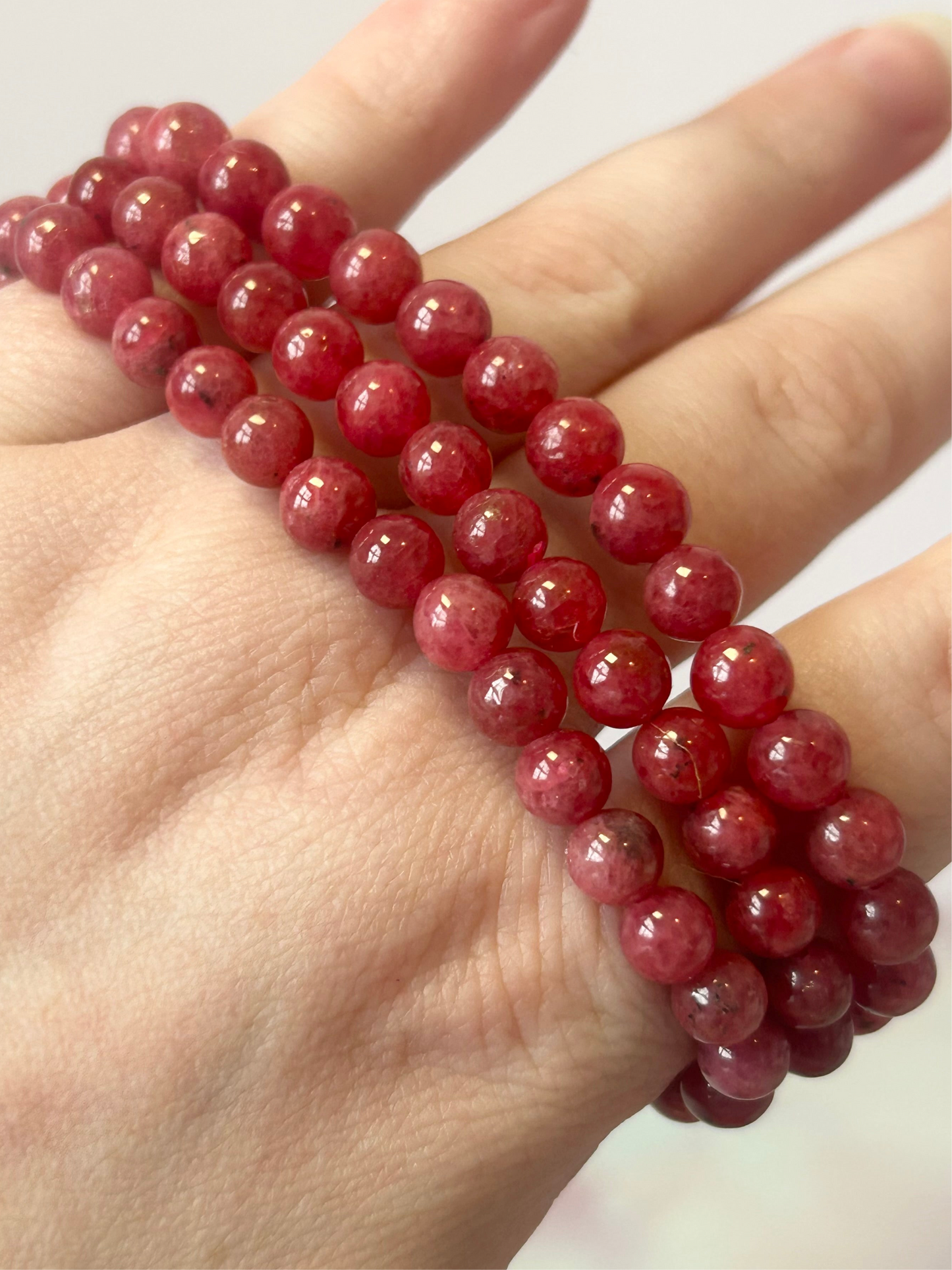 Red Rhodonite Bracelets 6mm